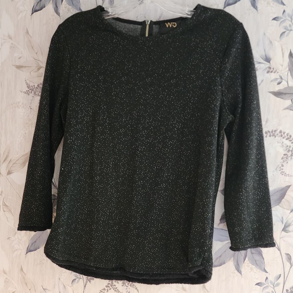 Anthropologie W5 Women's Long Sleeve Frayed Hem Shirt Size XS
